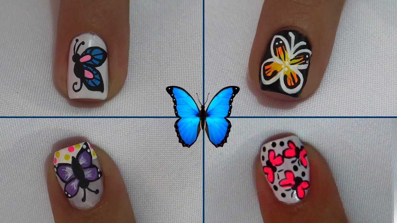 Decoraciones De Uñas Con Mariposas *Fáciles de Hacer*