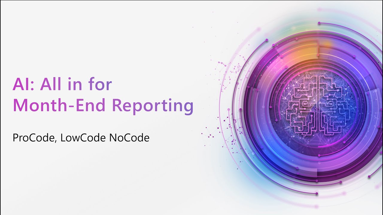 All in with AI for month end reporting