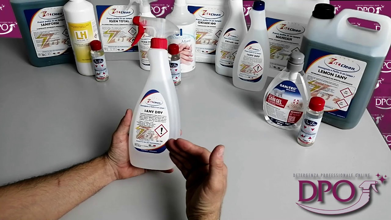 Sany Dry  Sgrassatore Sanitizzante Sanificante - Detergenza Professionale Online