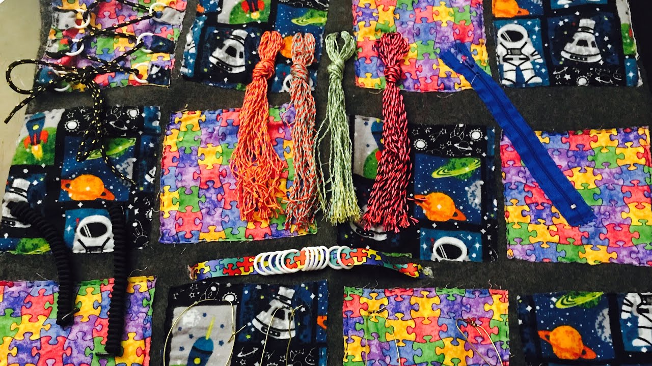 EASY DIY Autism Fidget Blanket