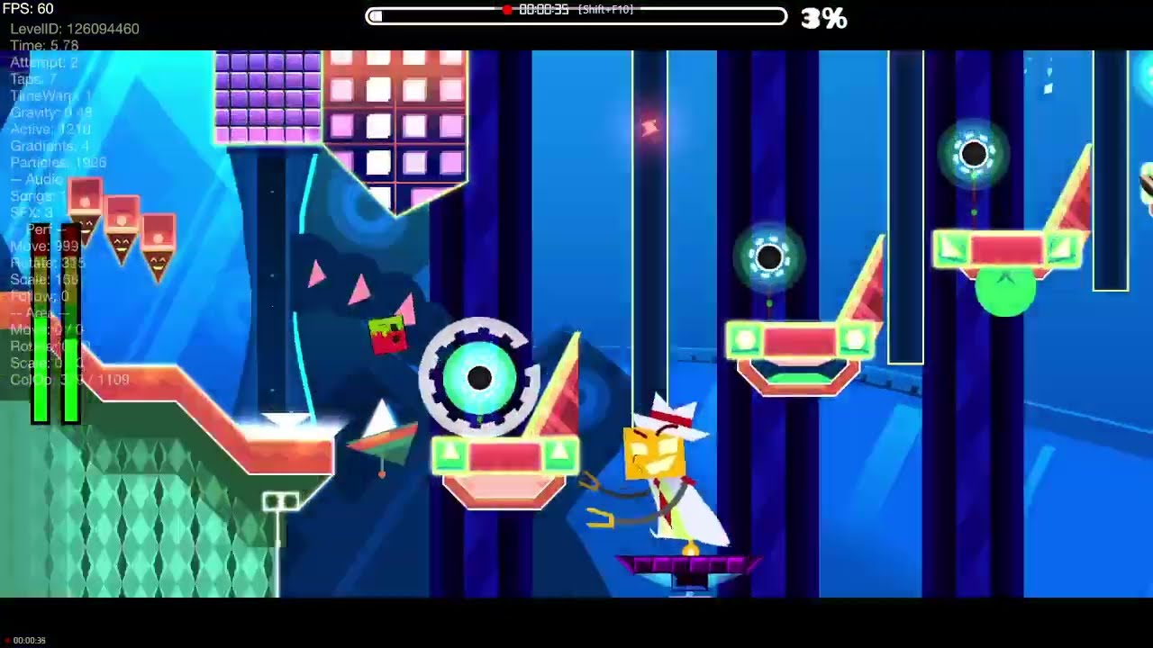 funhouse in game vs funhouse in level editor | GD