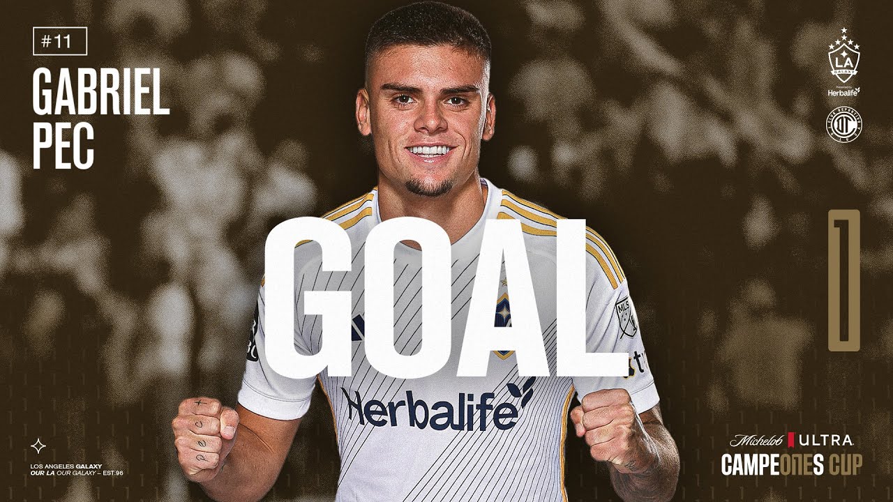 GOAL: Gabriel Pec scores to put LA Galaxy up against Toluca FC in Campeones Cup