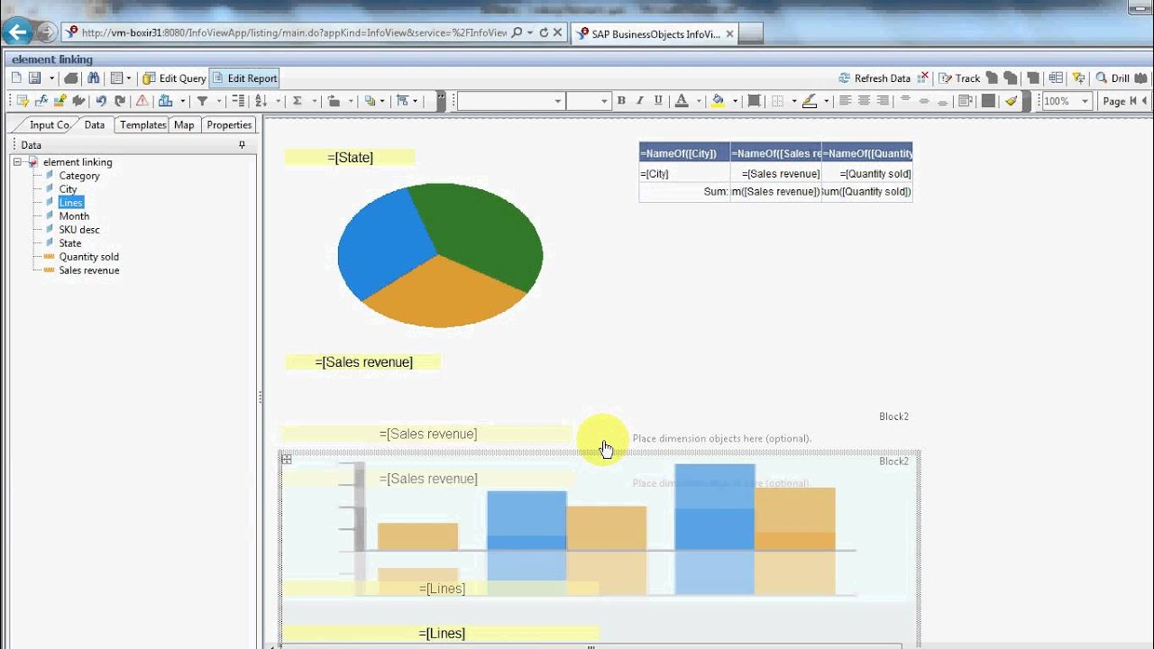 SAP Business Objects - Linking Report Elements aka Drill Across