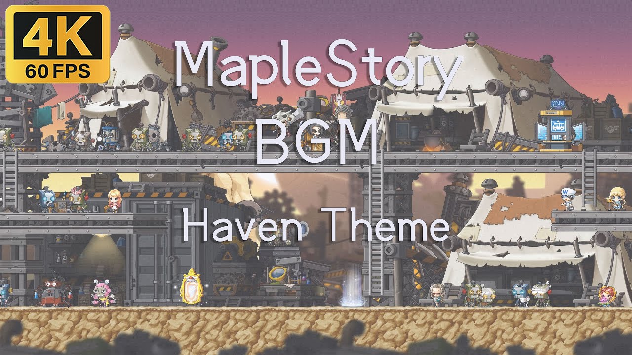 🍁4K60FPS MapleStory 新楓之谷 2-Hours Seamless Version BGM （Haven Theme） Study asmr Enjoy