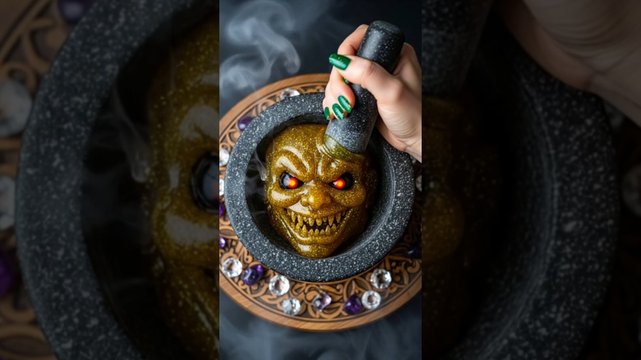 ASMR 4K Crushing Giant Monster Jelly &ndash; Spooky Horror Slime💀