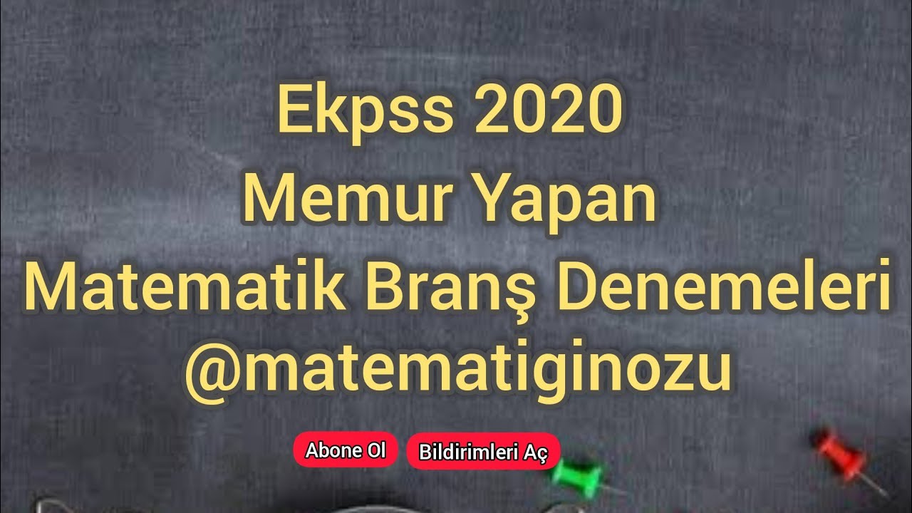16.EKPSS MATEMATİK BRANŞ DENEMESİ
