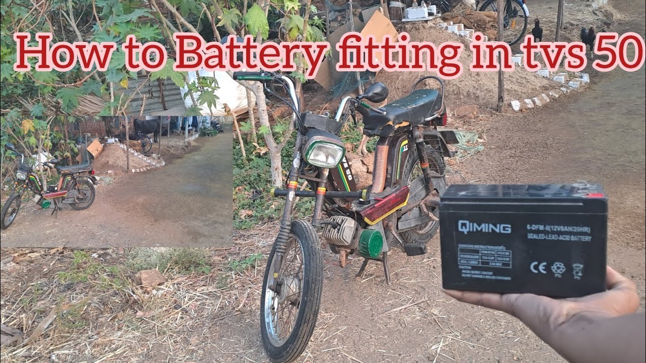 TVS 50..how to battery fitting Simple..how to make rectifier..#viral #trending #youtube #rectifier🤯🏍