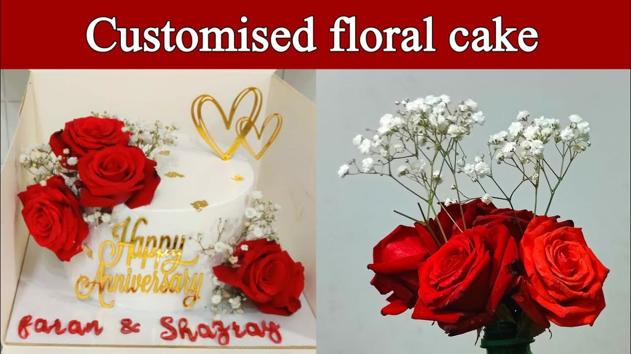  Food Safe Method to Decorate Cake with Fresh Flowers @NadiyaTanvir 