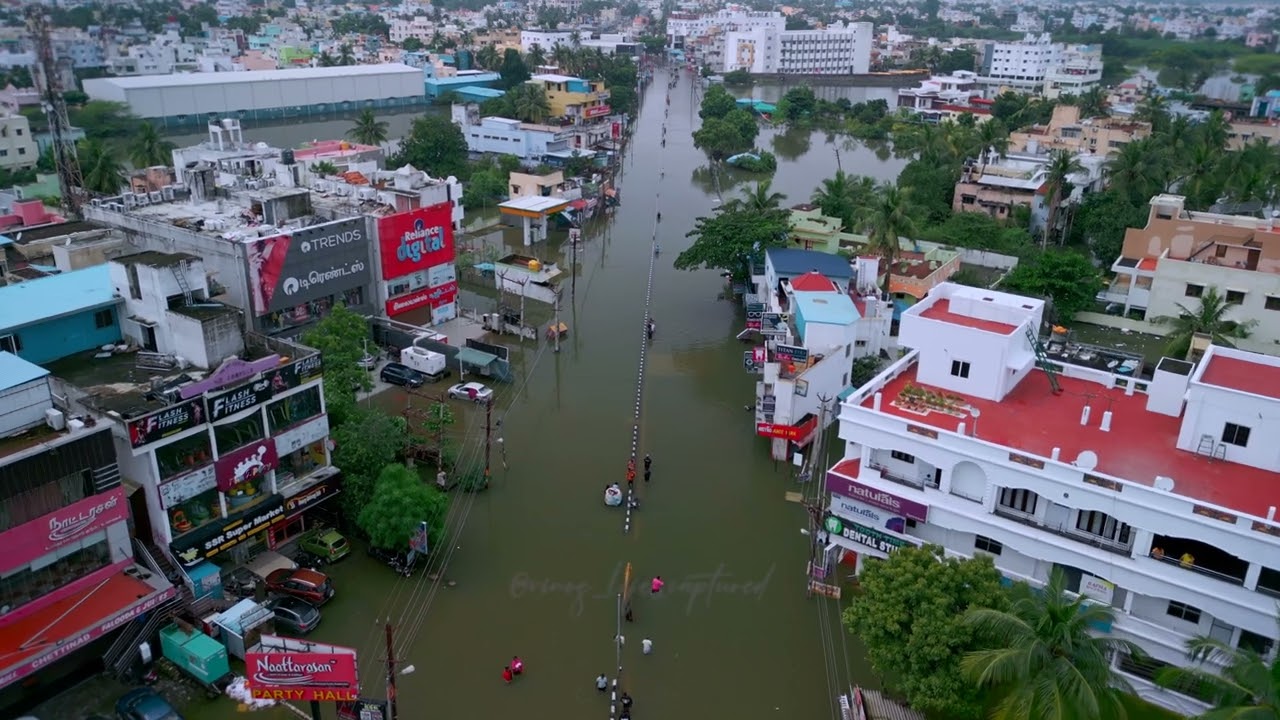 West Tambaram in Flood 😭| Mudichur road| Michaung Cyclone effect|Chennai Rains 2023|