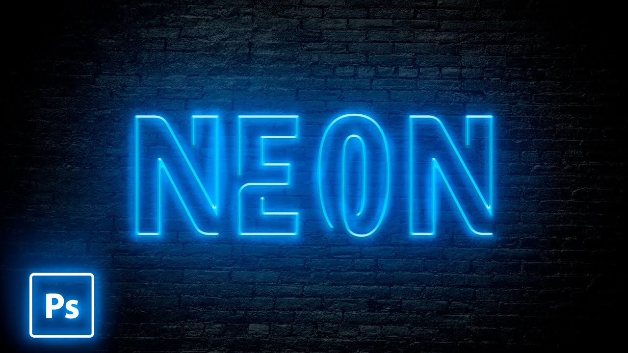 Как Сделать Крутой Неоновый Текст в Фотошопе/ Neon Effect в Adobe Photoshop