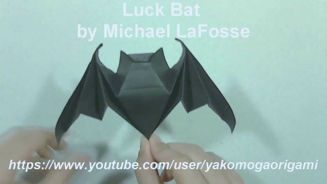 Halloween Origami LUCK BAT by Michael LaFosse - Yakomoga Origami Halloween tutorial