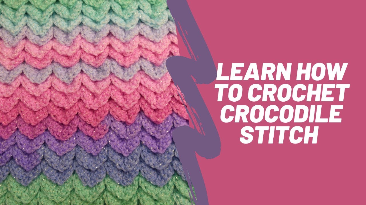 How to crochet Crocodile stitch.