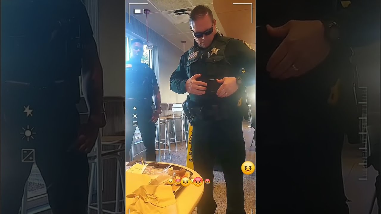 Police get shutdown by man in restaurant recording them. He remains silent. Their EGO failed. #cops