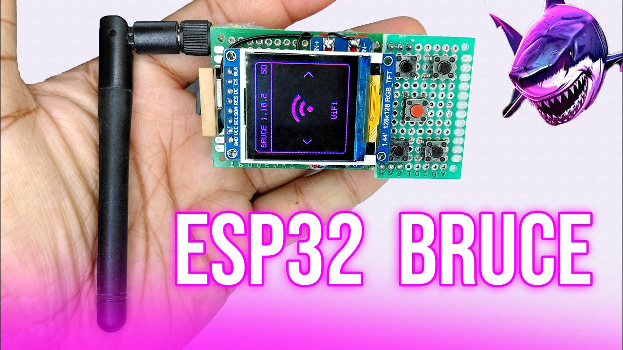 ESP32 Bruce Mini 🔥 DIY Portable Network Analyzer, GPS + TFT Display + SD Card + Rechargeable