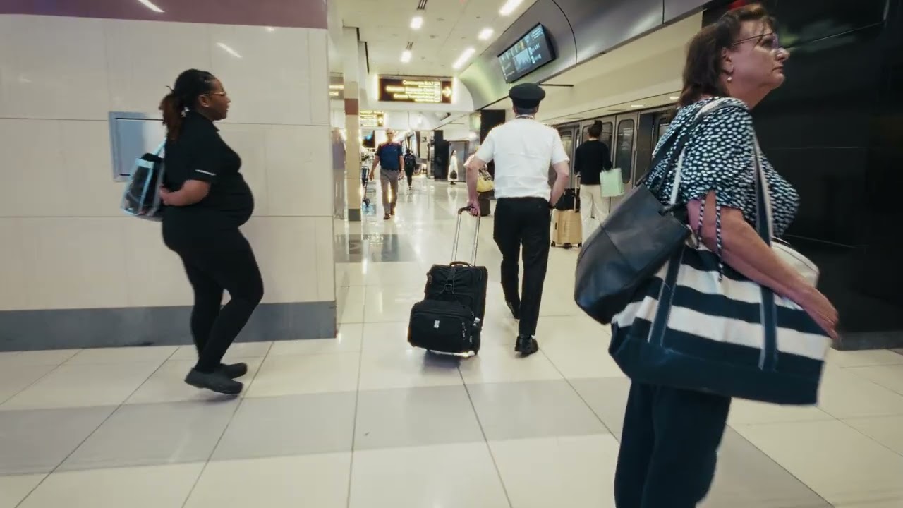 Walking at Atlanta International Airport