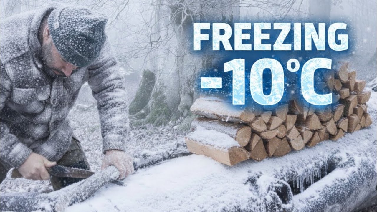 How to NOT Freeze to Death! Winter Survival Camping & Bushcraft (No Tent or Bag -10C )