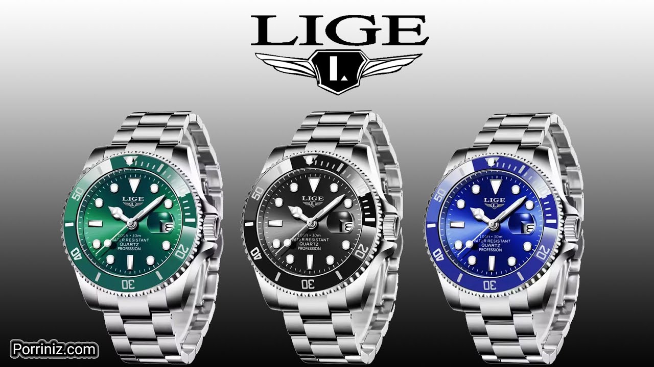 Reloj LIGE LG10045 acero dial hardlex 3atm pulso butterfly fecha quartz profession