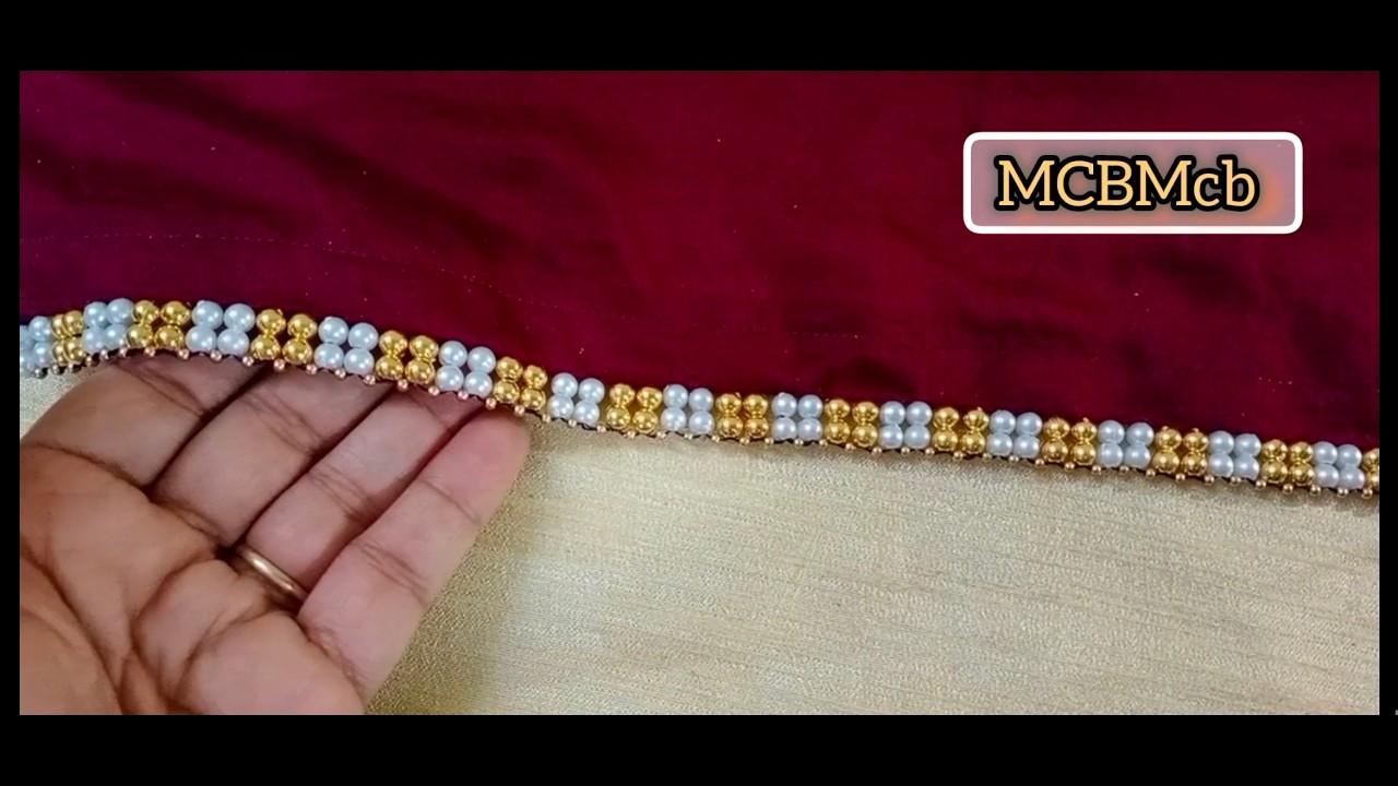 #howtomake, #newsaeekuchu, Using Normal Needle / Beaded lace design with Normal needle   @MCBMcb