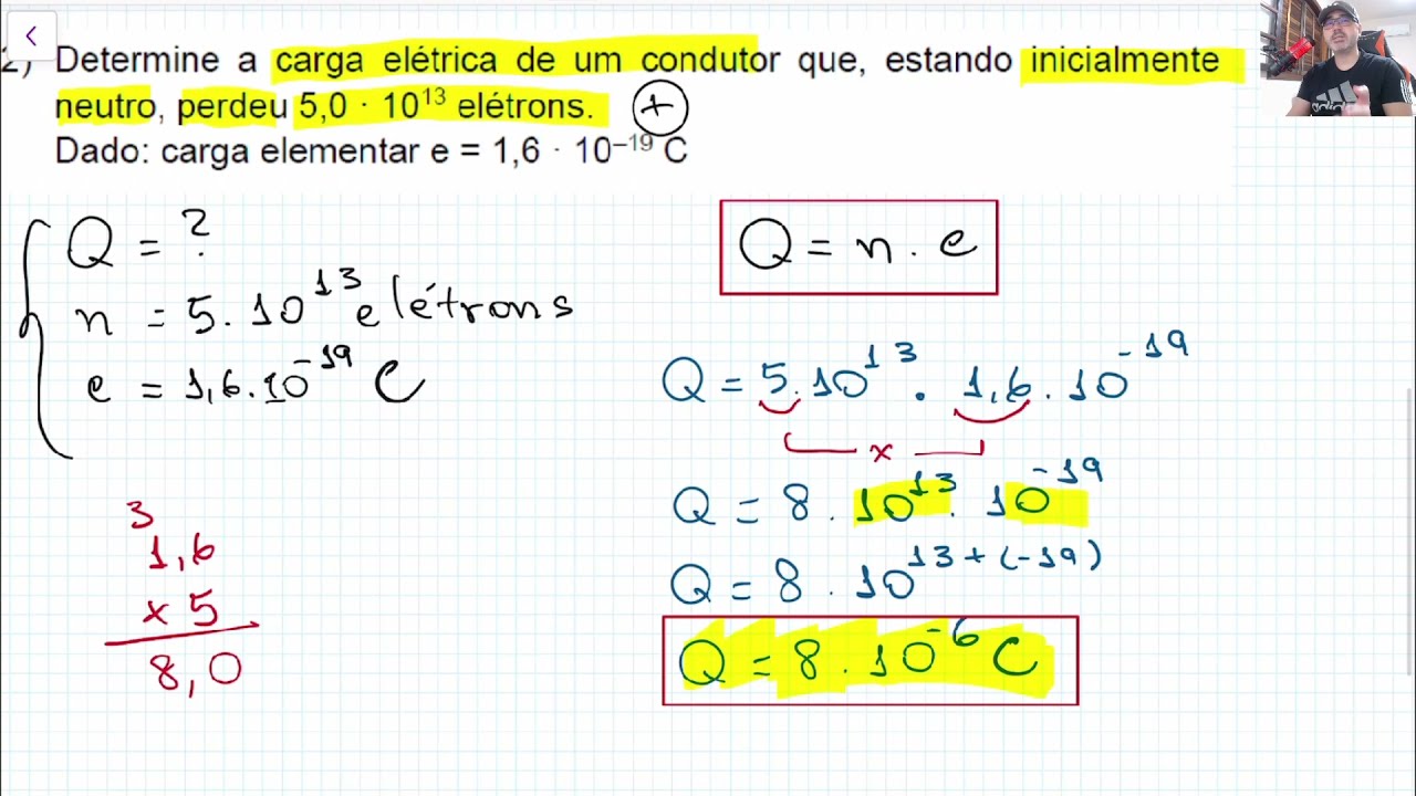 Carga Elétrica Exercícios