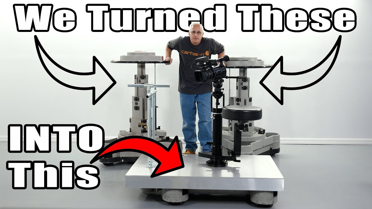 DIY CRAB Mode Dolly - How We Built a Crab Steering Dolly Out of Old Vinten Studio Pedestals
