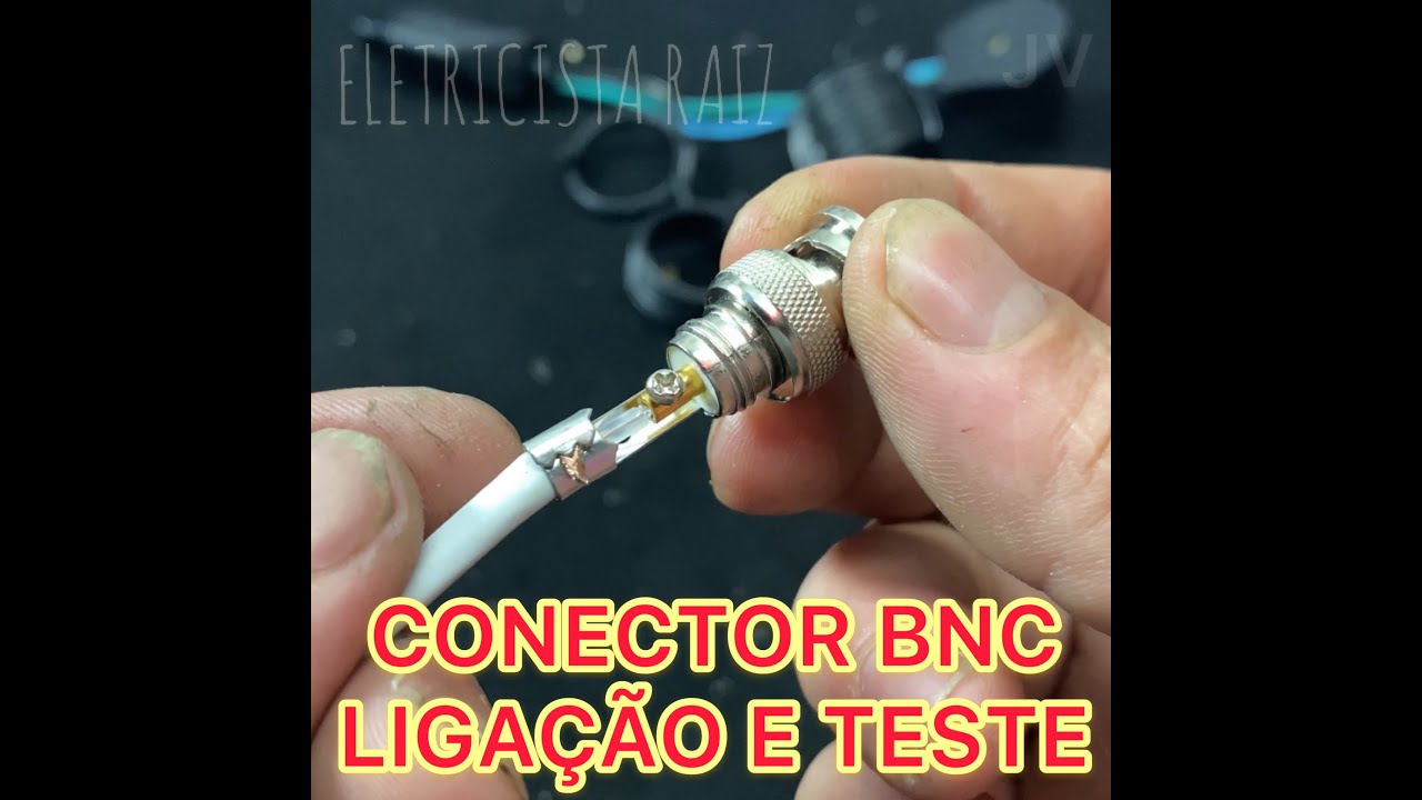 como montar um conector bnc