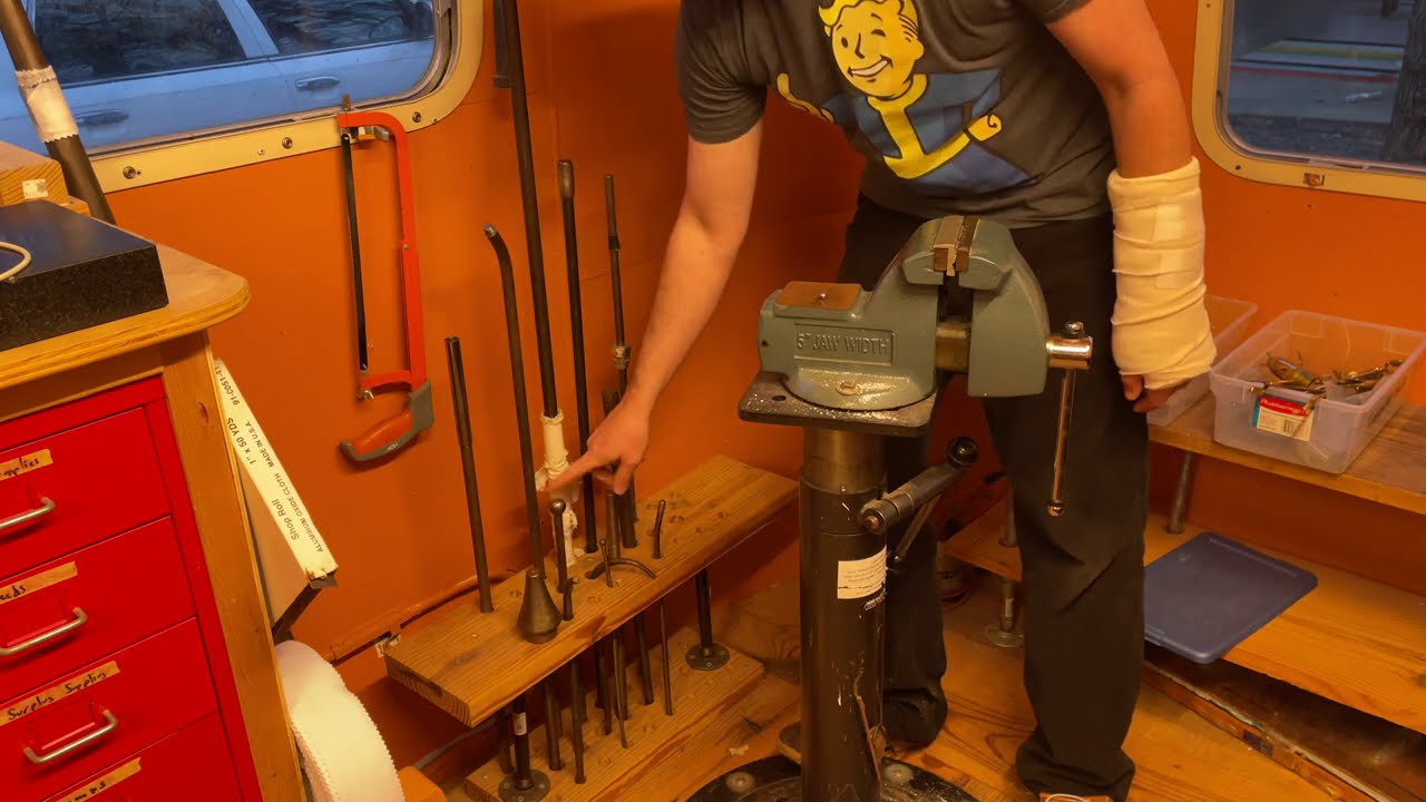 Saxophone Repair Shop (in an Airstream) Tour: Dent station