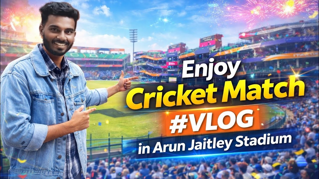 Cricket🏏 Match Enjoyment #Vlog 😍 | Crowd, Cheers & Full Masti at Arun Jaitley Stadium