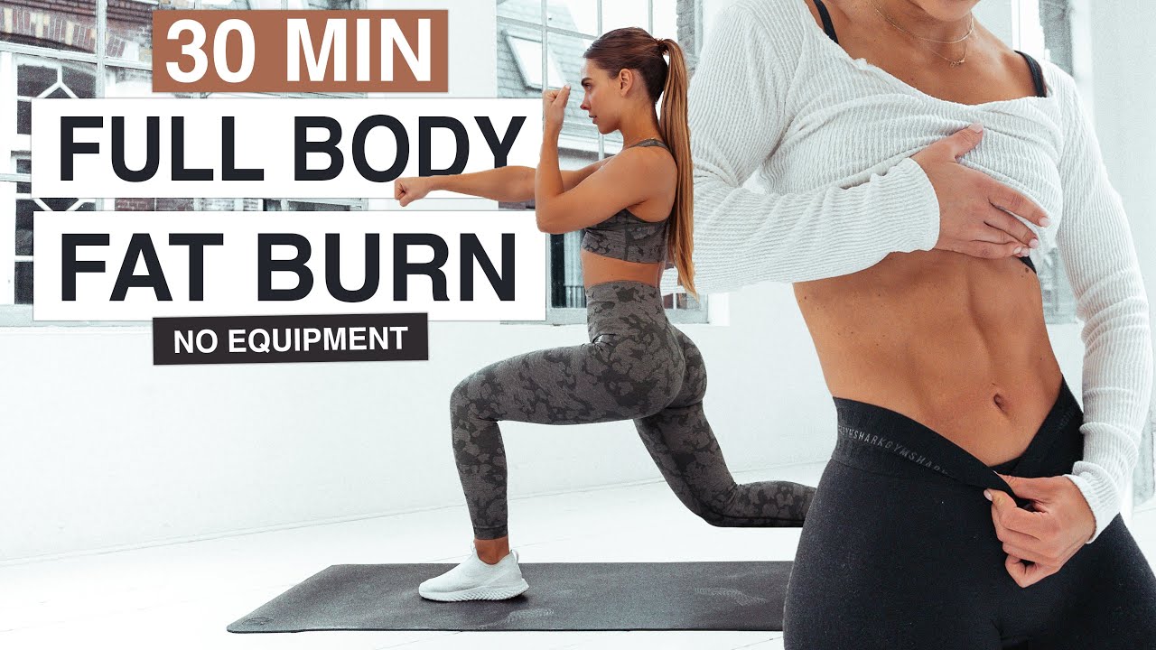30 MIN FULL BODY FAT BURN HIIT - Abs, Core, Cardio, Arms, Back, Legs & Thighs