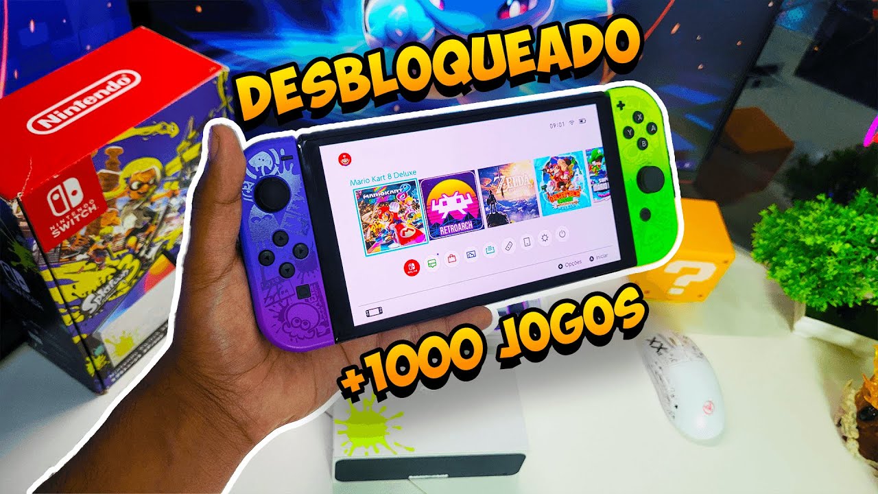 Comprei um NINTENDO SWITCH edição especial em 2025!! (DESBLOQUEADO!)