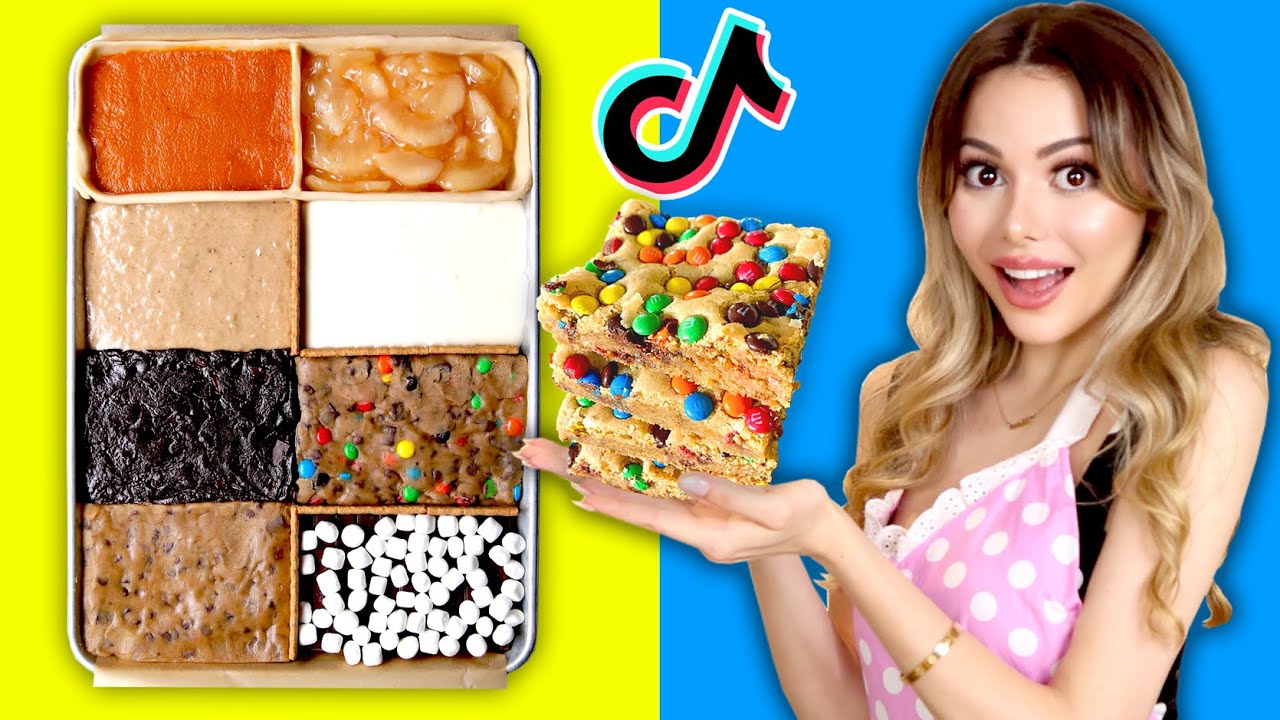 I tried the 8 Desserts in 1 PAN Edible Viral Food Art on TIKTOK | 8 in 1 Tasty Treats