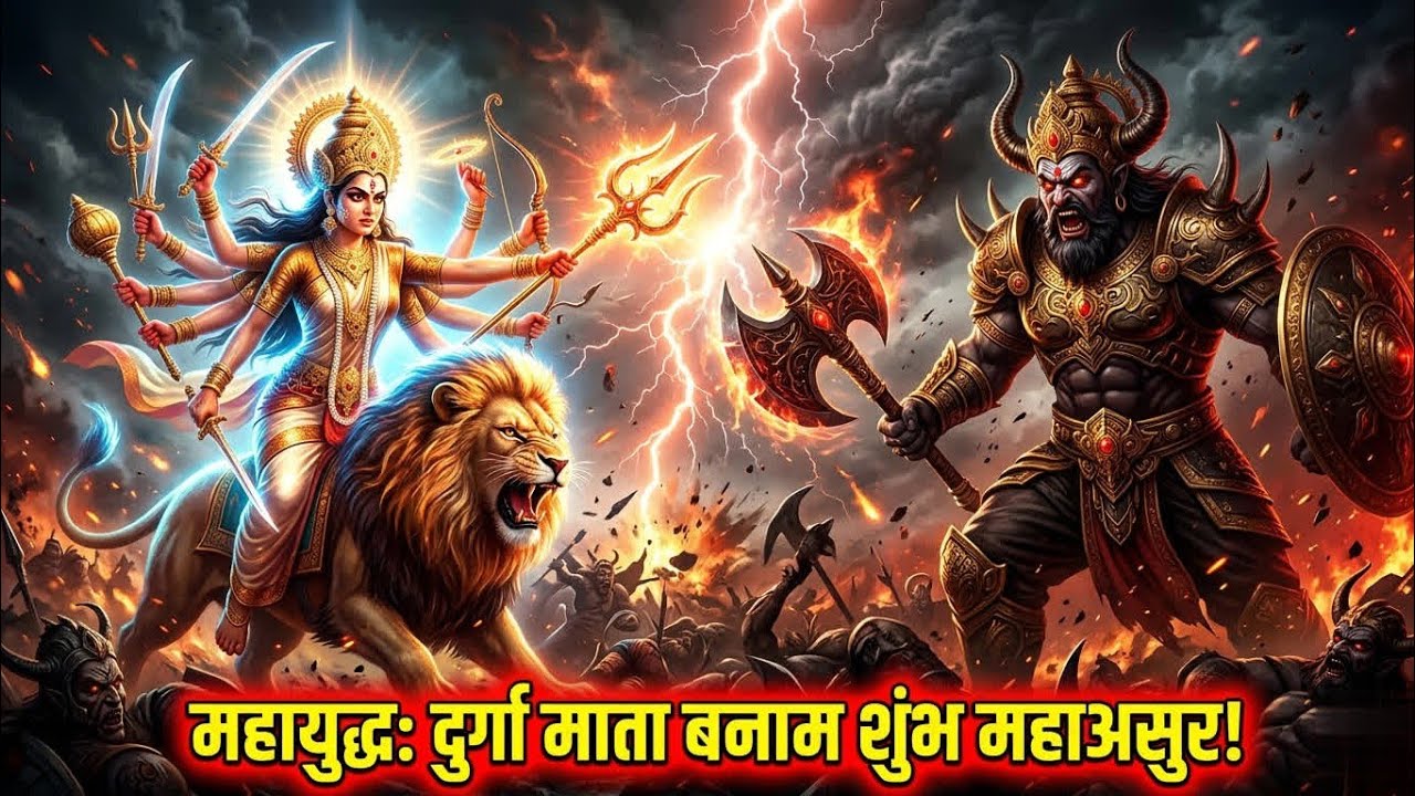 देवी दुर्गा vs शुंभ-निशुंभ ⚡ असुरों का अंत कैसे हुआ? | Hindu Mythology