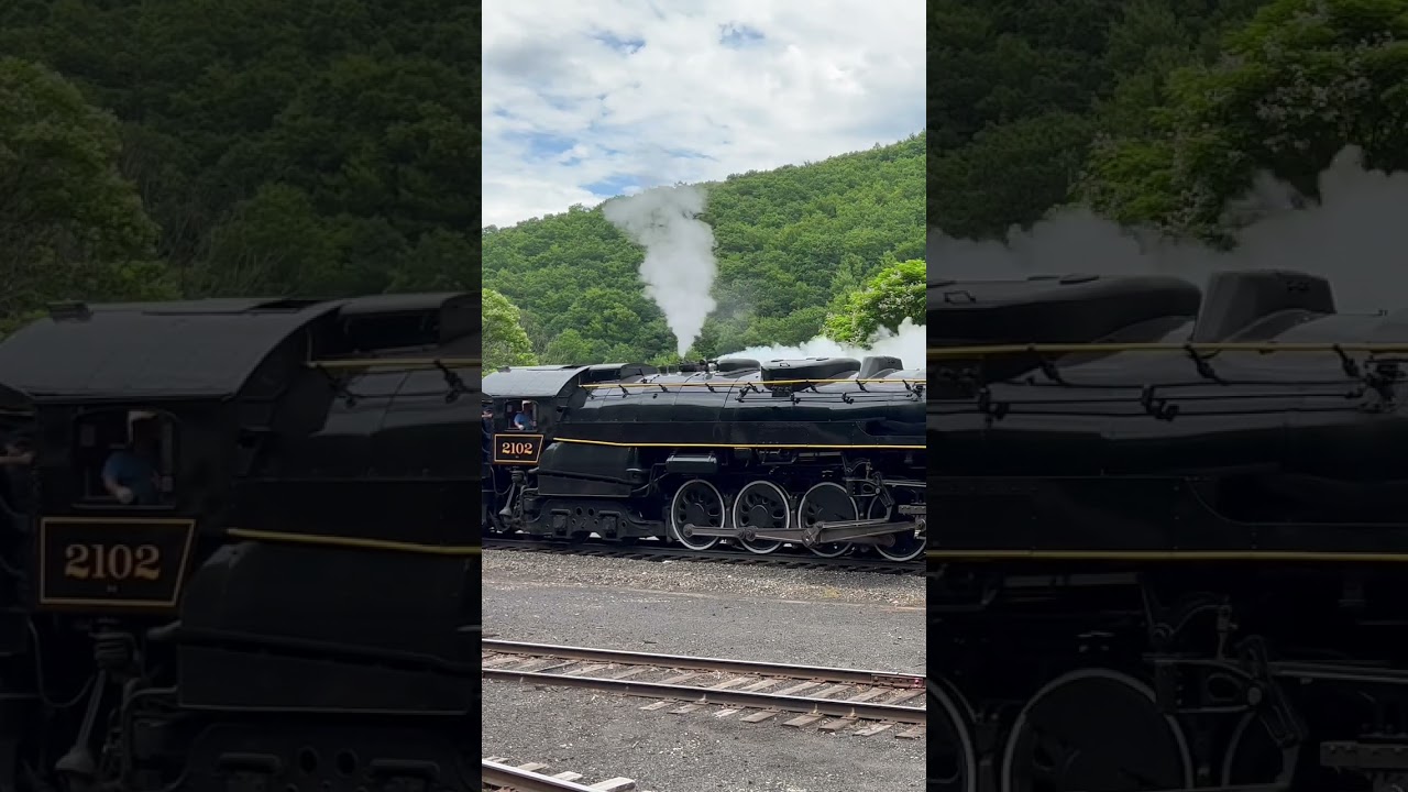 GIANT Steam Locomotive Reading #2102 with 2 Whistles! #shorts