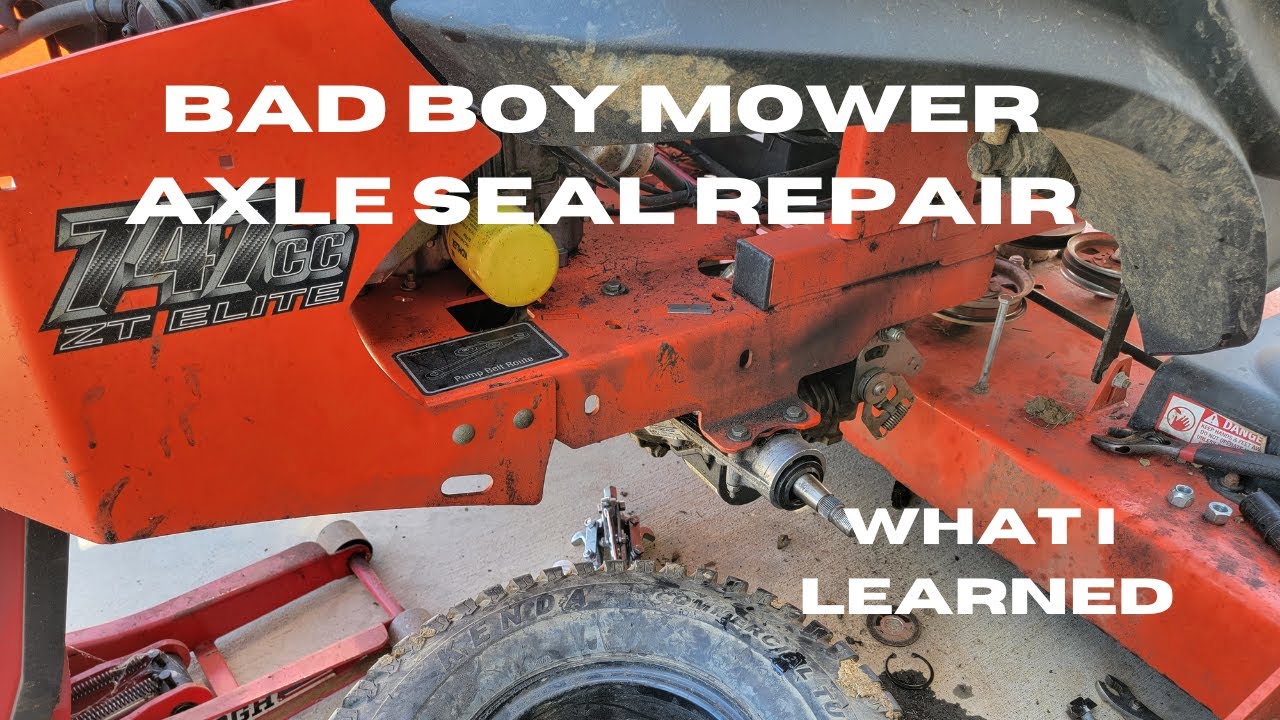 Bad boy mower axle oil seal and hub removal