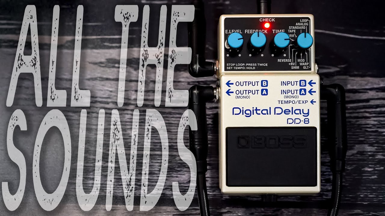 BOSS DD-8 // Digital Delay | ALL THE SOUNDS [NO TALK / ONLY TONES]