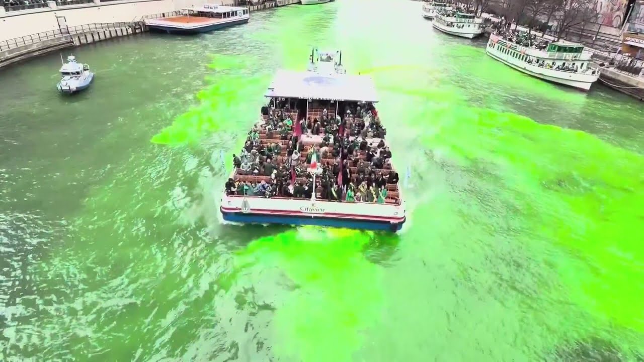 A Chicago tradition: River dyed green for St. Patrick's Day