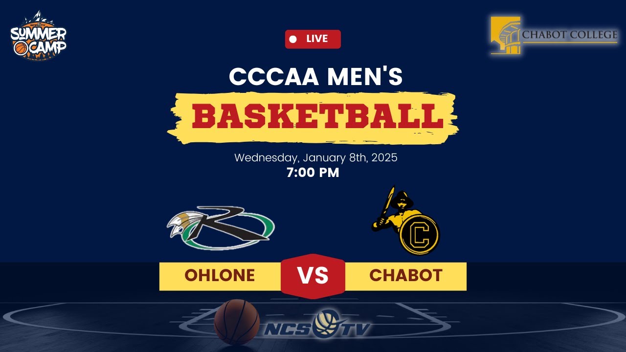 Ohlone vs Chabot College Men's Basketball LIVE 1/8/25