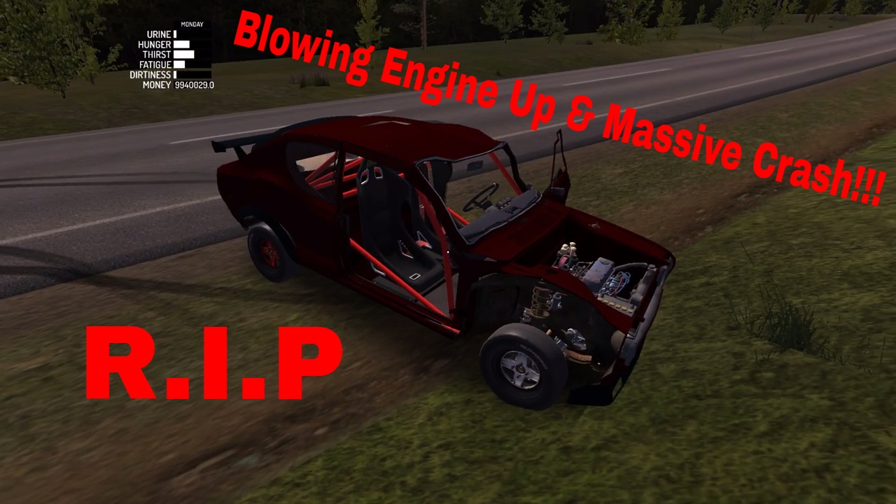 My Summer Car How to purposely crash and blow up engine...