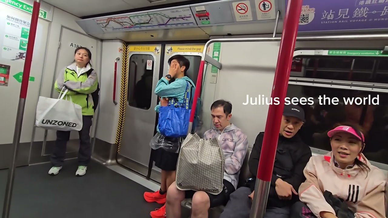 [紅綫最後全M的渣馬.凌晨4點幾提早服務嘅地鐵]荃灣綫m train A187/A218 美孚至金鐘行車片段
