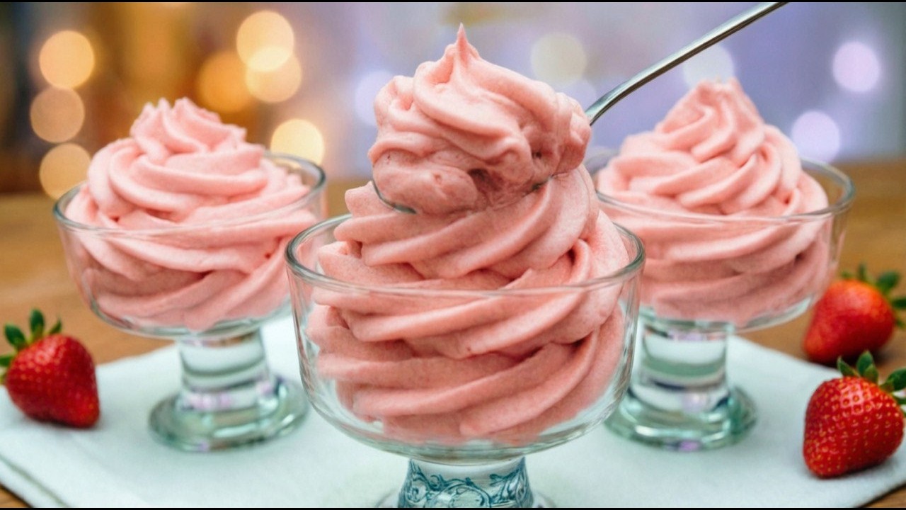 ITALIAN'S FAVORITE Strawberry Dessert that melts in your mouth! 5 minutes strawberry mousse! No oven