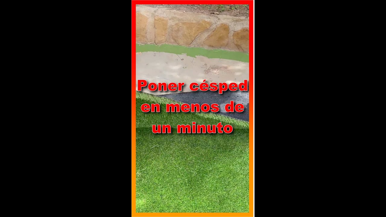 Poner C&eacute;sped artificial en menos de un minuto. Sobre Hormig&oacute;n