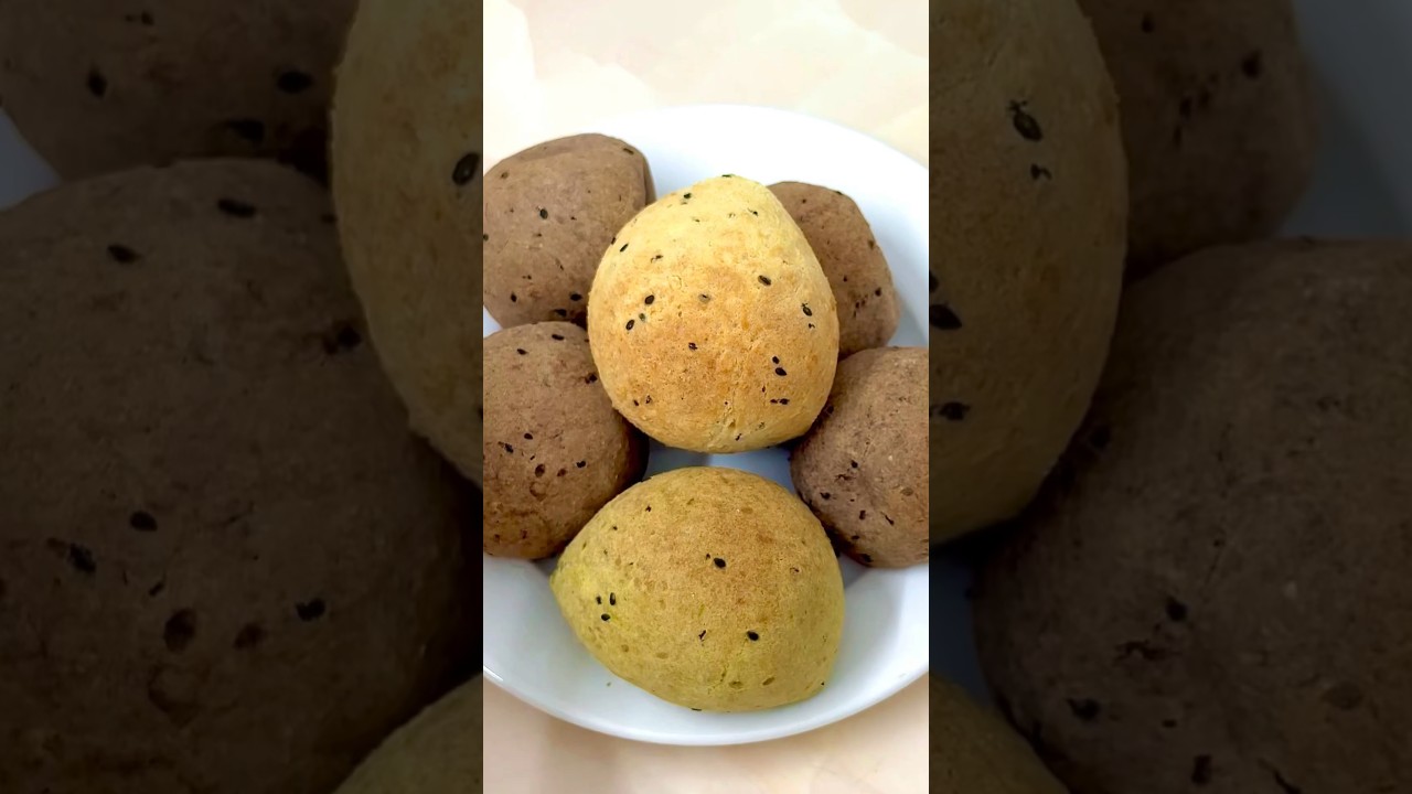 Korean Sesame Mochi Bread in 3 delicious flavors #sesamemochibread #breadrecipe #recipe #baking