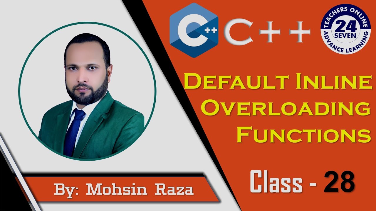 CS201 Short Lecture - 28 | VU Short Lecture | Default, Inline & Overloading Functions (Urdu / Hindi)