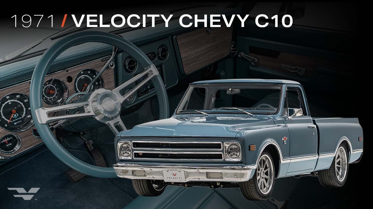 Classic Chevy C10 Restomod | Velocity Street Series 1971 Chevy C10 in Caprera Metallic No. 5836