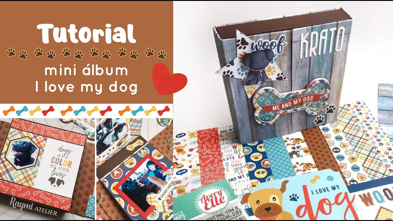 Tutorial scrapbooking. Mini álbum tipo folio para mi perrito.