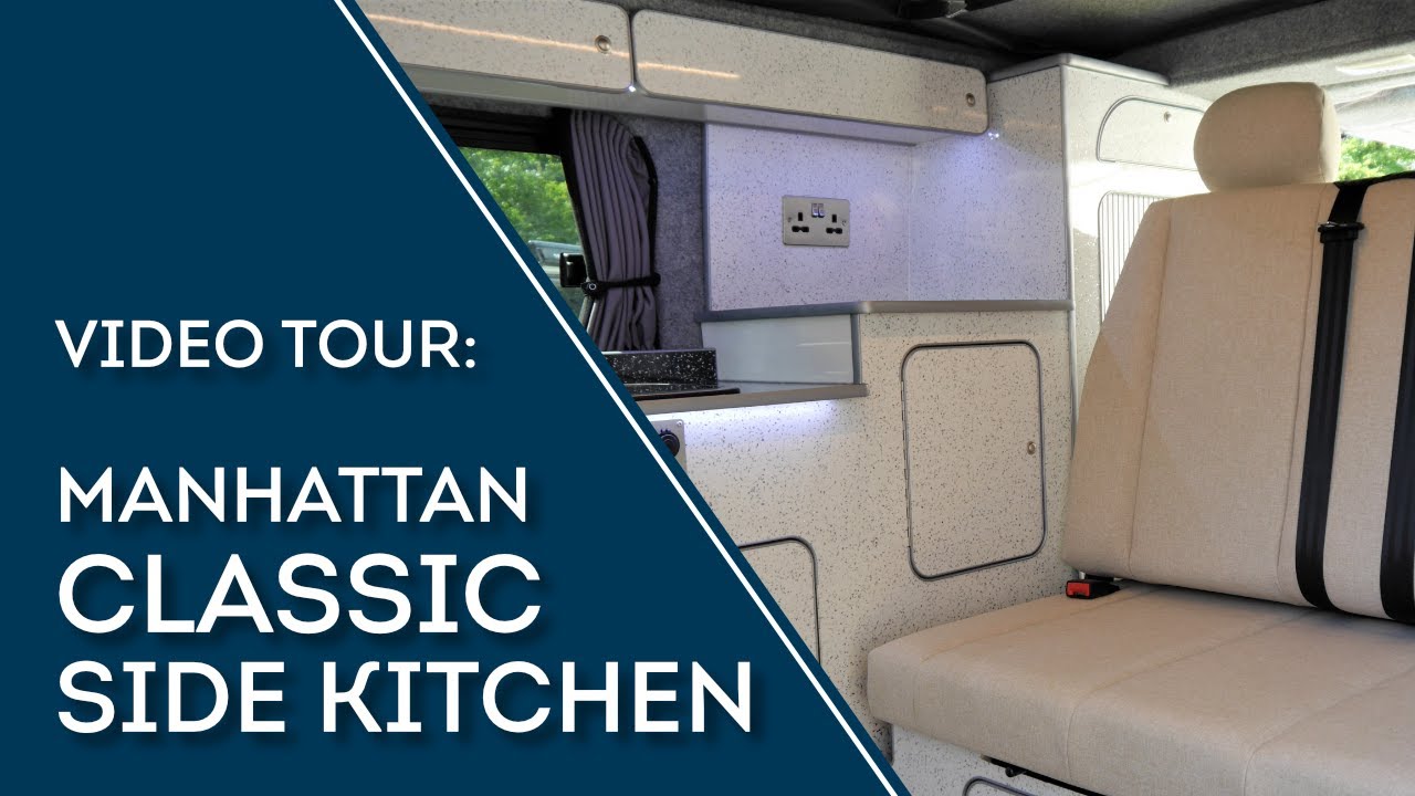 Sussex Campervans New Manhattan 2 4 5 Berth Classic Side Kitchen Pop Top Camper VW Caledonia style