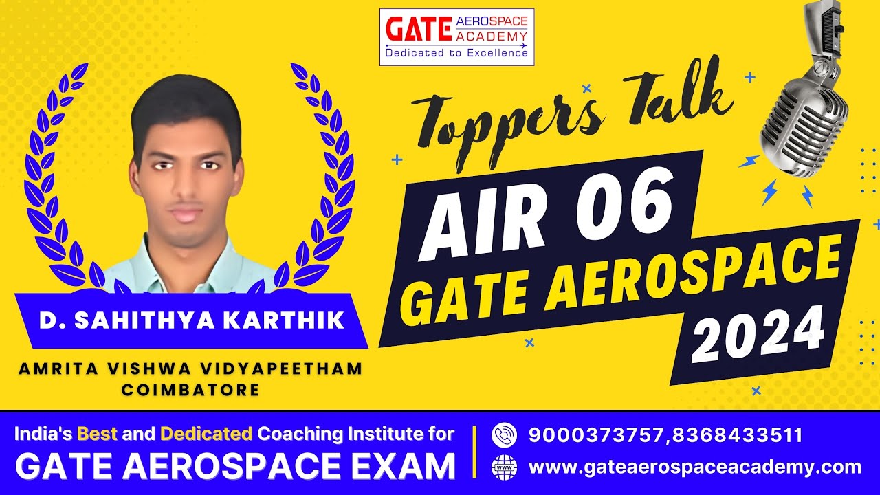 GATE Aerospace Engineering Topper's Talk | All India Rank 6 | Gate Aerospace Academy | Gate AE 2024