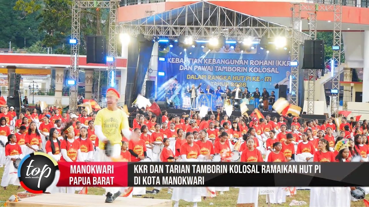 KKR dan Tarian Tamborin Kolosal Ramaikan HUT PI di Kota Manokwari