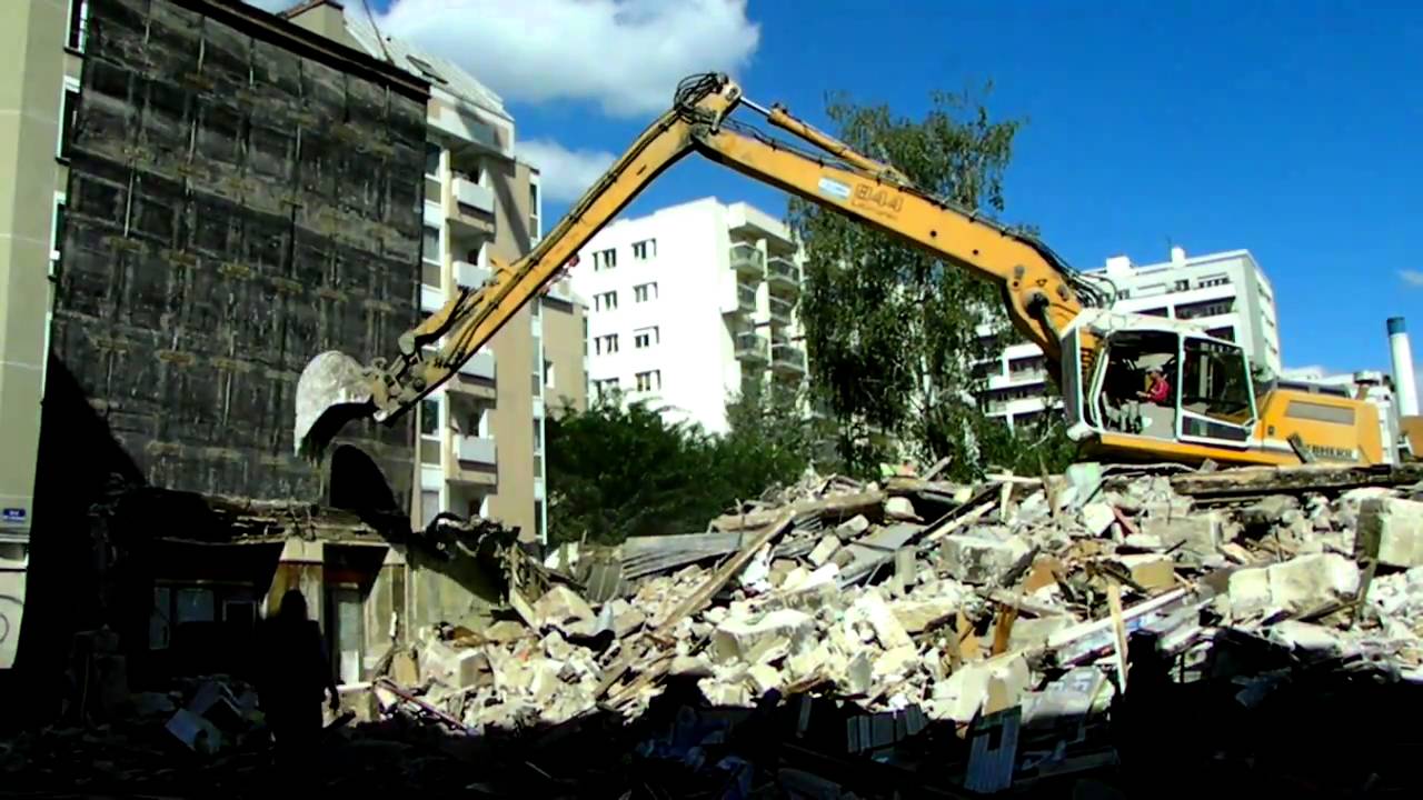 démolition dans paris 19 eme