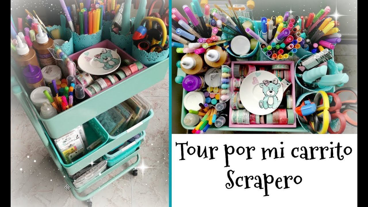 COMO ORGANIZO MI CARRITO SCRAPERO- TIPS DE ORGANIZACION ZONA SCRAPERA