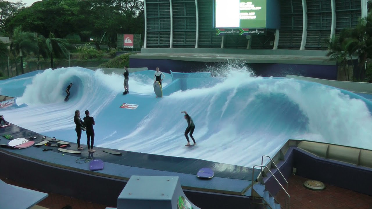 World Championship contest on the FlowRider Double Flow Barrel at Wave House Durban South Africa